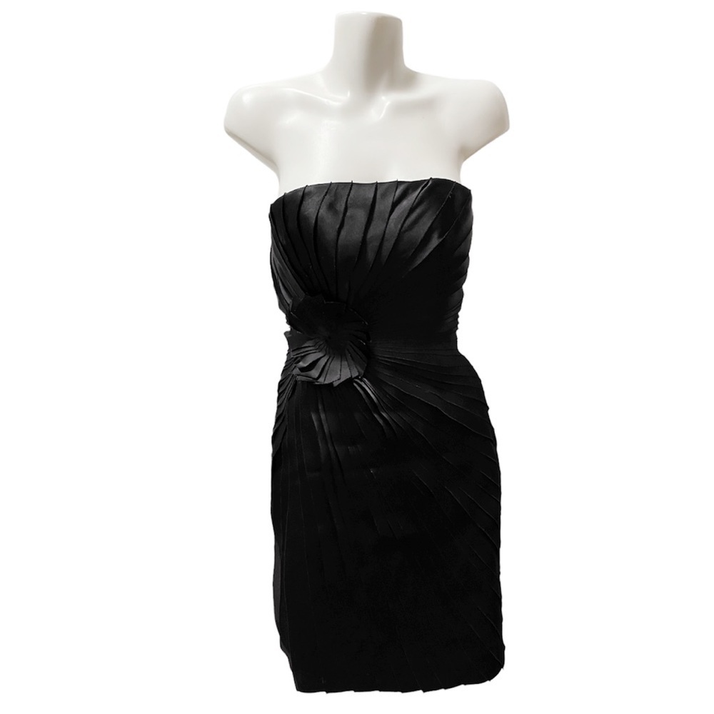 Badgley Mischka Black Strapless Dress - Picture 2 of 3
